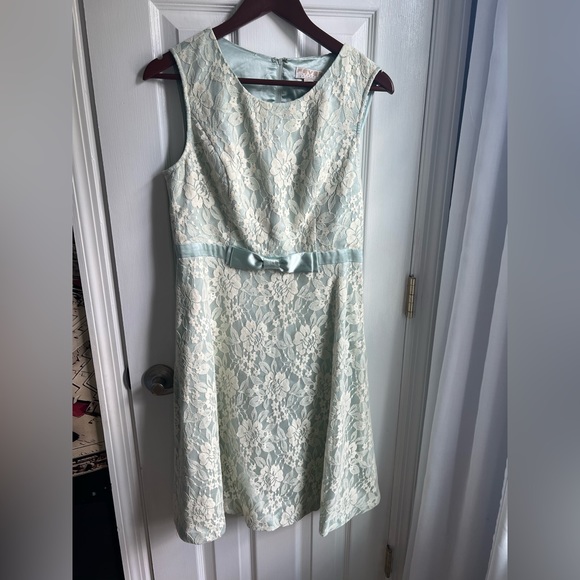 Robe Fever London Pour Femme - Taille 42 (UK 14) - Occasion Très Bon état - Longueur Midi Bleue